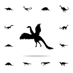 Archaeopteryx icon. Detailed set of dinosaur icons. Premium graphic design. One of the collection icons for websites, web design, mobile app