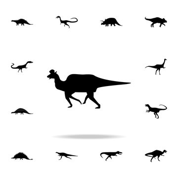 Lambeosaurus icon. Detailed set of dinosaur icons. Premium graphic design. One of the collection icons for websites, web design, mobile app