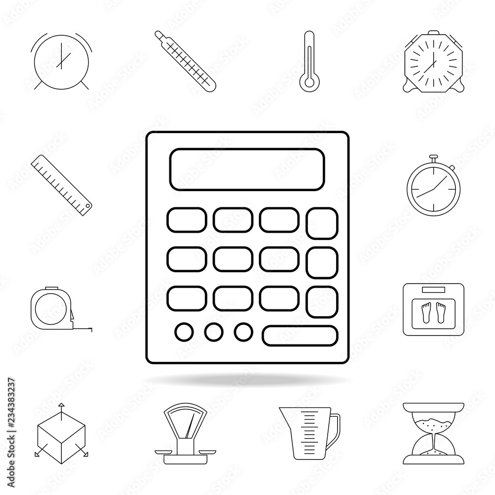 Poster calculator icon. detailed set of measuring instruments icons. premium graphic design. one of the col