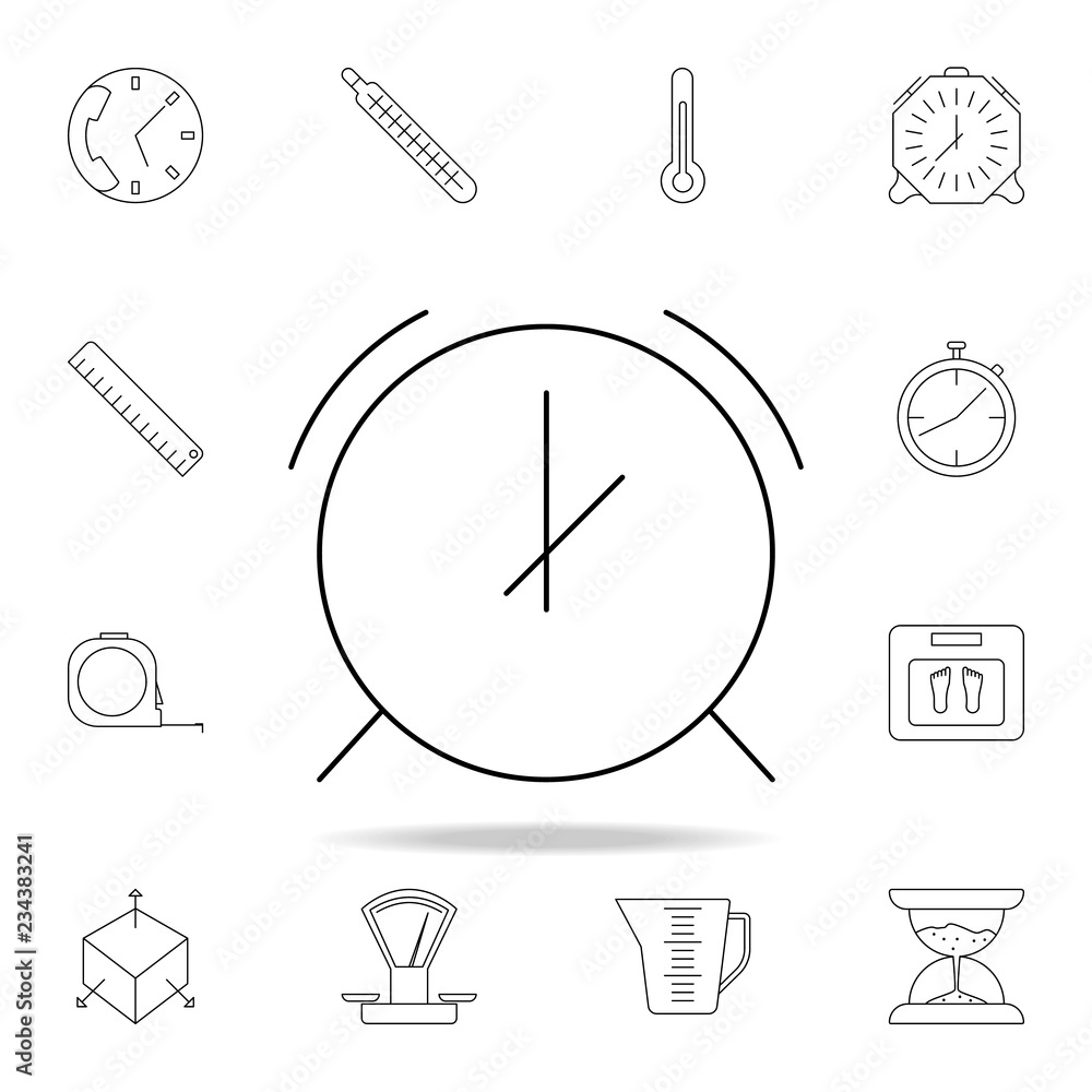 Aufkleber alarm clock icon. detailed set of measuring instruments icons. premium graphic design. one of the co