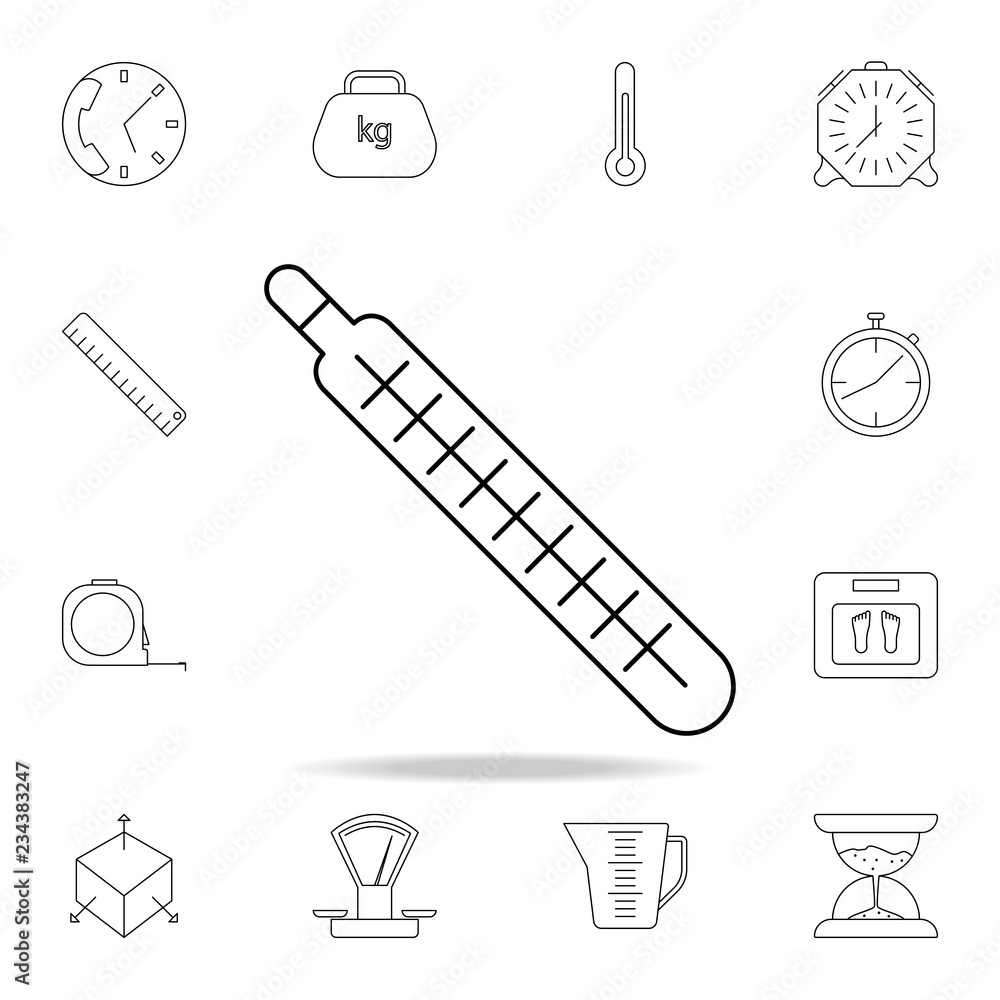 Poster mercury thermometer icon. detailed set of measuring instruments icons. premium graphic design. one o