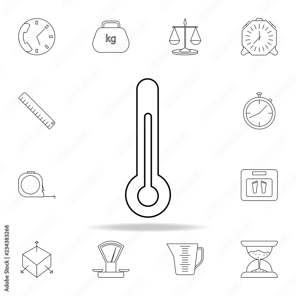 Poster thermometer icon. detailed set of measuring instruments icons. premium graphic design. one of the co