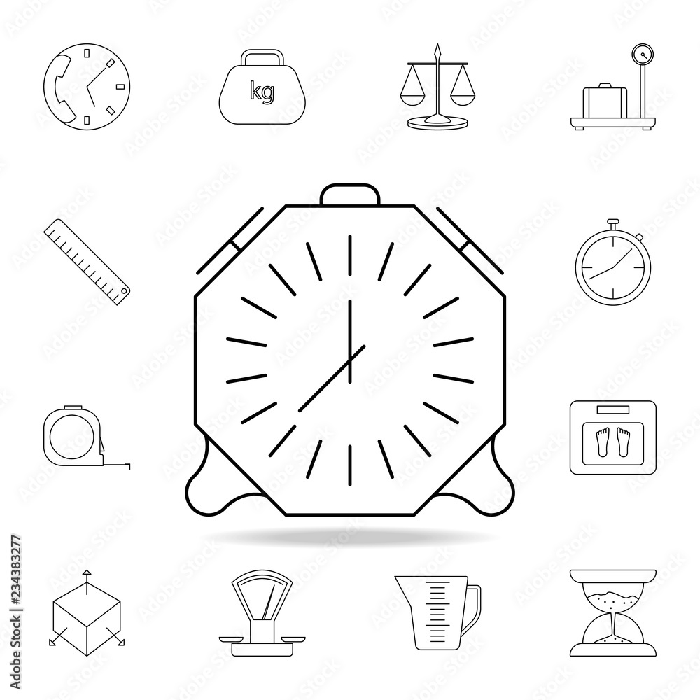 Aufkleber alarm clock icon. detailed set of measuring instruments icons. premium graphic design. one of the co