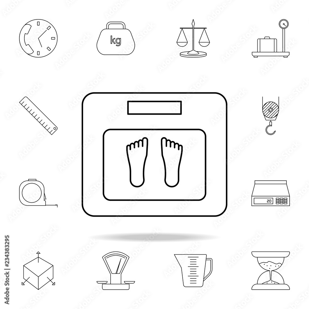 Poster scales icon. detailed set of measuring instruments icons. premium graphic design. one of the collect