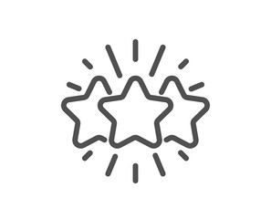 Star line icon. Feedback rating sign. Customer satisfaction symbol. Quality design flat app element. Editable stroke Star icon. Vector