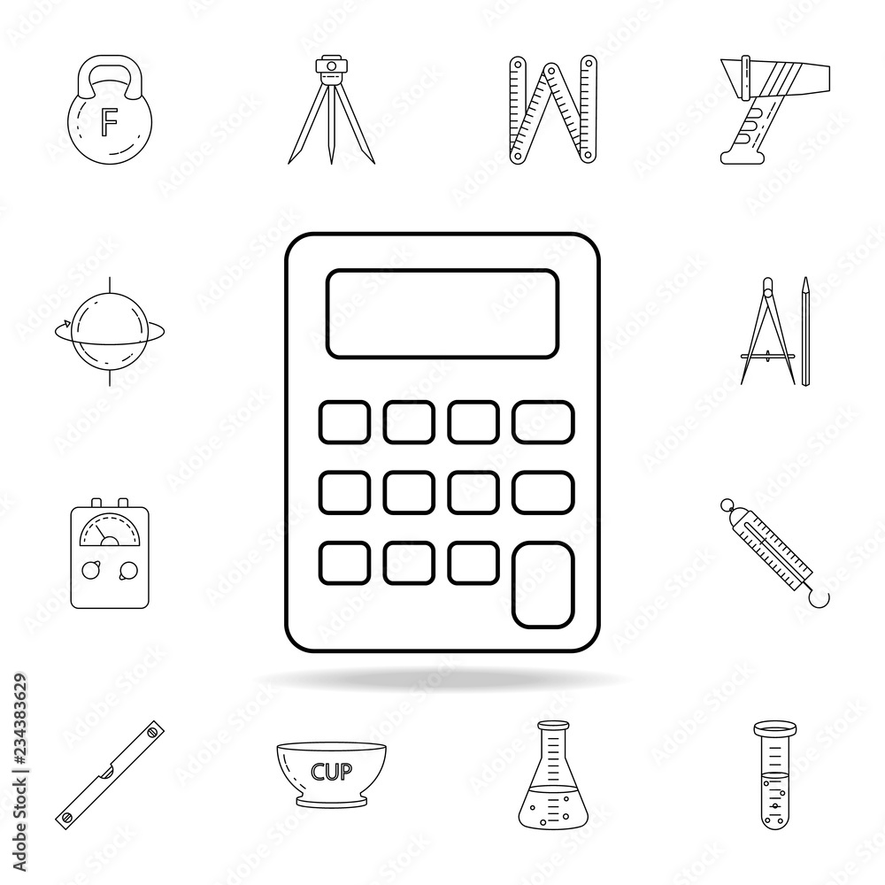 Poster calculator icon. detailed set of measuring instruments icons. premium graphic design. one of the col