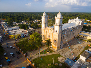 Peto, Yucatan Mexico Cathedral from the sky