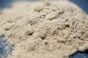 Chemical powder from the chemistry kit with macro lens photographed in studio