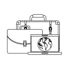 Online shopping and payment black and white