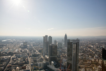Panoramic city view of Frankfurt am main