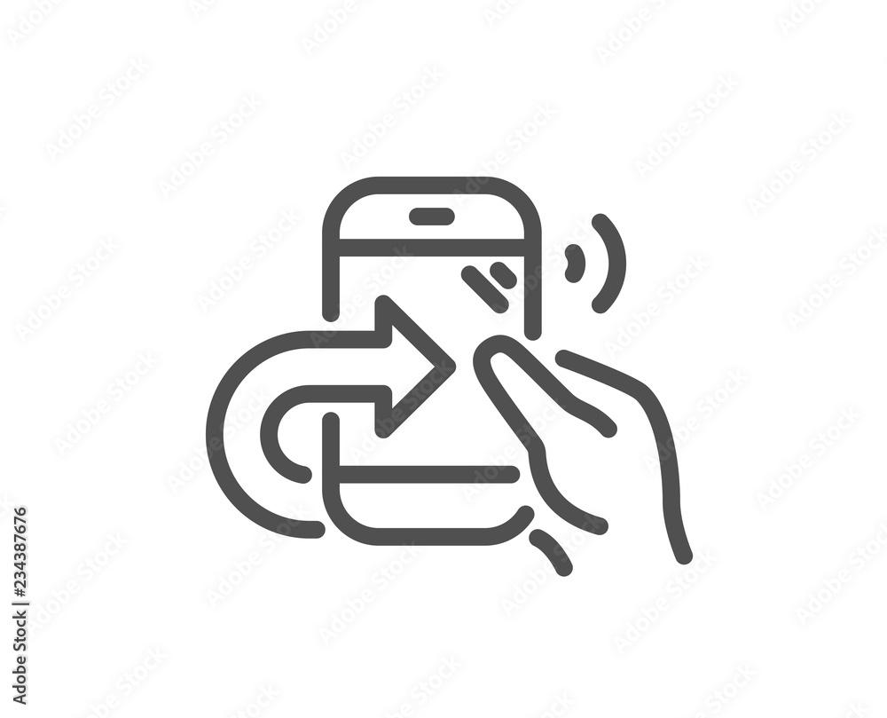 Poster call center service line icon. share phone call sign. feedback symbol. quality design flat app eleme