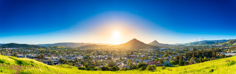 Golden sun setting, San Luis Obispo, CA