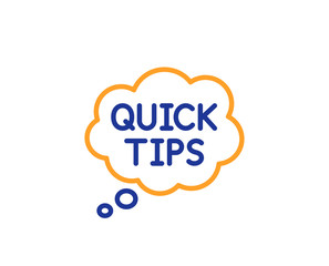 Quick tips line icon