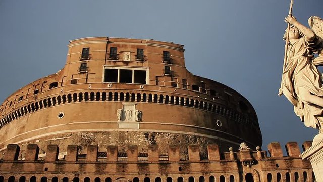 The Mausoleum Of Hadrian, Usually Known As Castel Sant'angelo, In Rome (Italy).