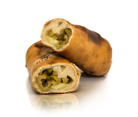Appetizer stuffed with green olives and cheese
