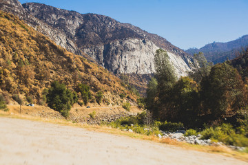 Beautiful panoramic summer view of El Portal, Mariposa County, California, western boundary of...