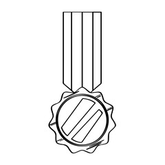 Isolated golden medal icon. Vector illustration design