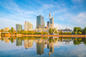 Fototapeta na wymiar View of Frankfurt city skyline
