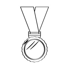 Isolated golden medal icon. Vector illustration design