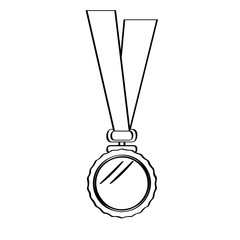 Isolated golden medal icon. Vector illustration design