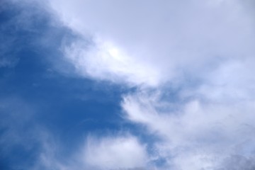 white cloud in sky on blue sky nature