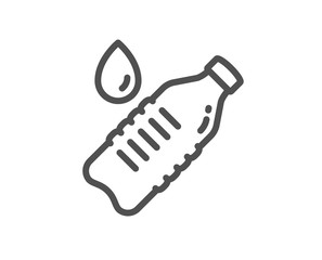 Water bottle line icon. Clean aqua drink sign. Liquid symbol. Quality design flat app element. Editable stroke Water bottle icon. Vector