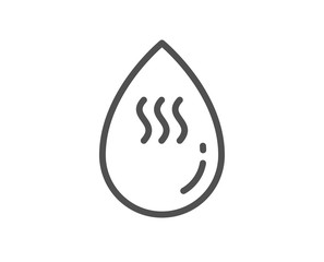 Hot water drop line icon. Clean aqua sign. Liquid symbol. Quality design flat app element. Editable stroke Hot water icon. Vector