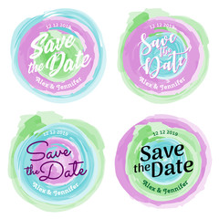 Water color save the date Logo Templates for Wedding Planner