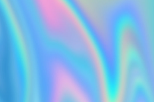 Colorful blurred abstract digital background. Holographic iridescent effect image. Rainbow texture.