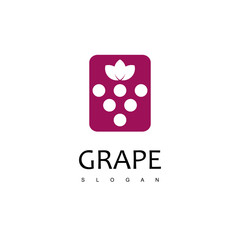 Grape Logo Design Vector