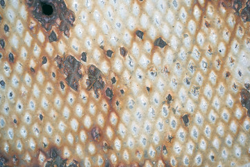 Industrial metal surface painted and rusted