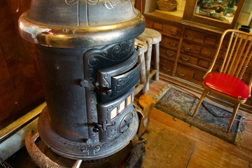 old wood stove