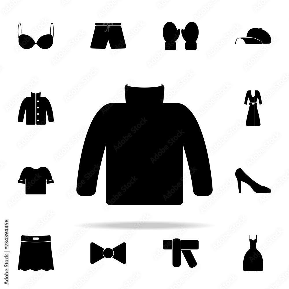 Poster turtleneck icon. clothes icons universal set for web and mobile