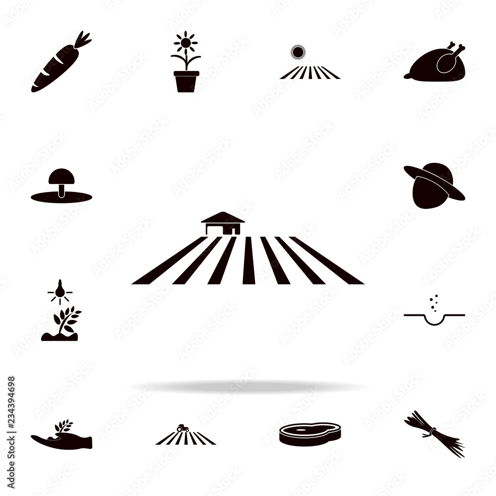Poster seed field icon. farm icons universal set for web and mobile