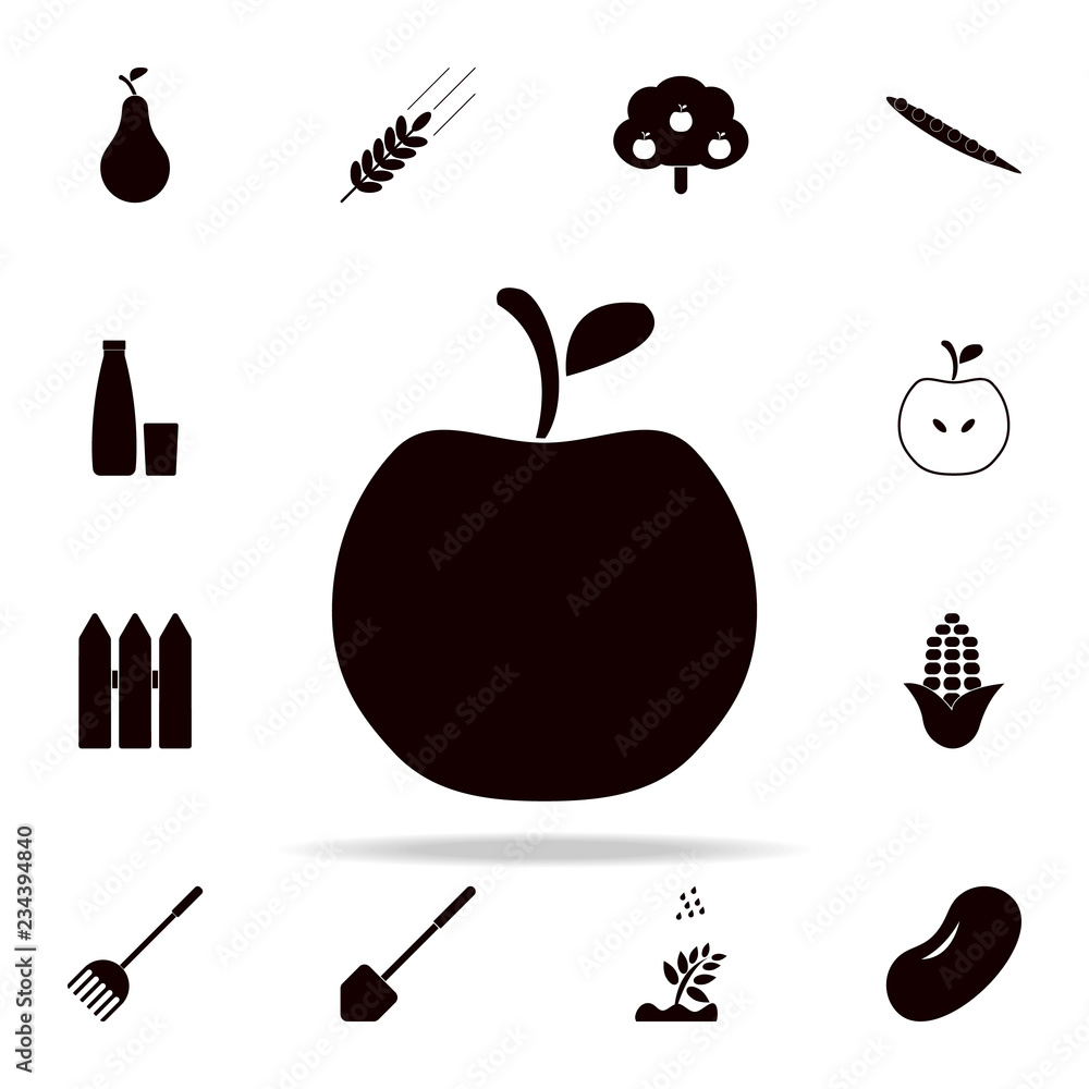 Poster an apple icon. farm icons universal set for web and mobile