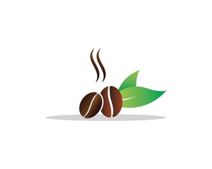 Fototapeta premium Coffee Beans Logo Template vector icon