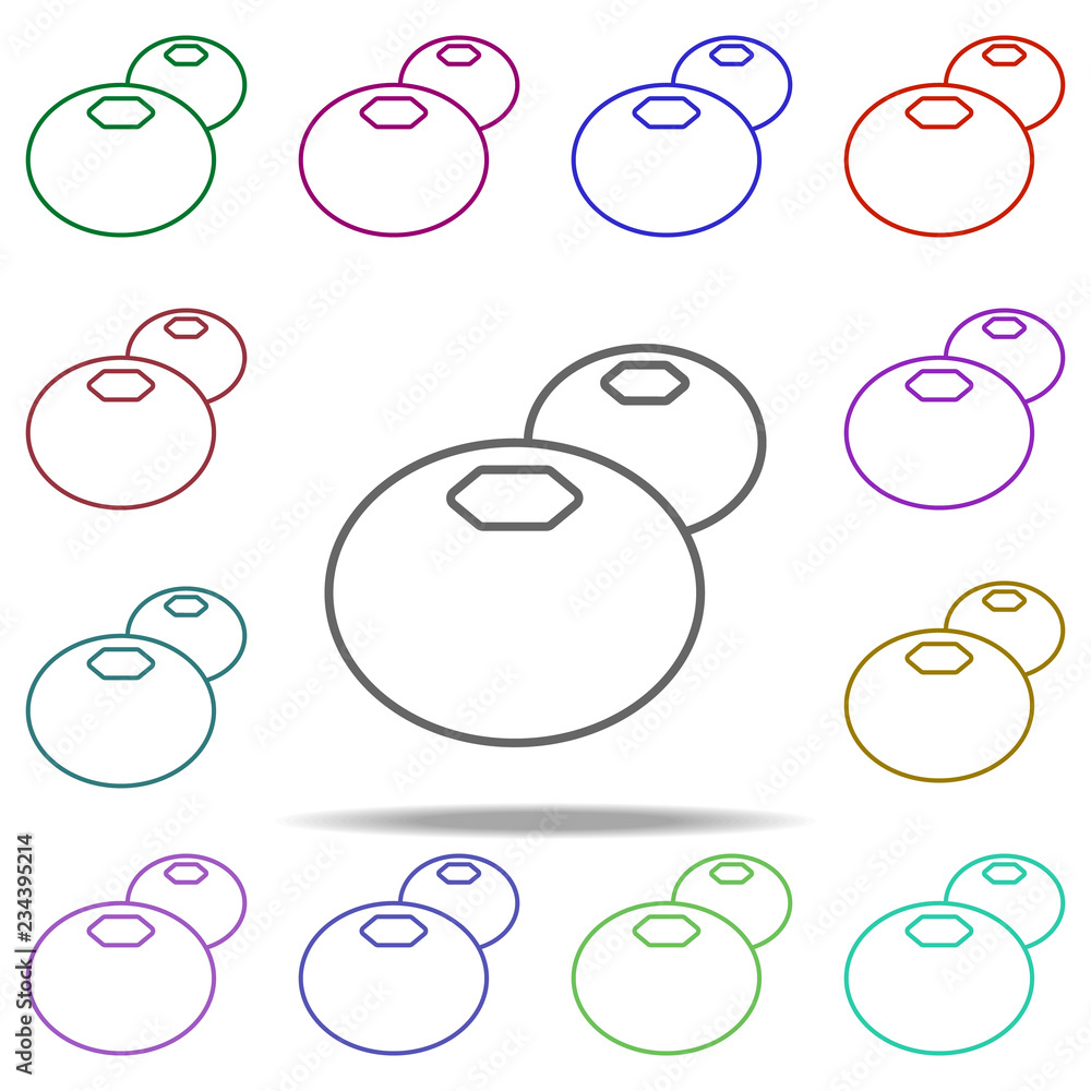 Poster a tomato line icon. elements of fruit in multi color style icons. simple icon for websites, web desi