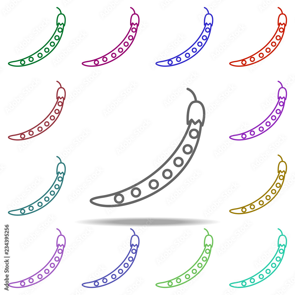 Poster kidney beans line icon. elements of fruit in multi color style icons. simple icon for websites, web 