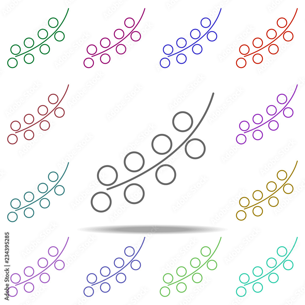 Poster berry line icon. elements of fruit in multi color style icons. simple icon for websites, web design,