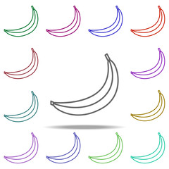 Obraz na płótnie Canvas banana line icon. Elements of Fruit in multi color style icons. Simple icon for websites, web design, mobile app, info graphics