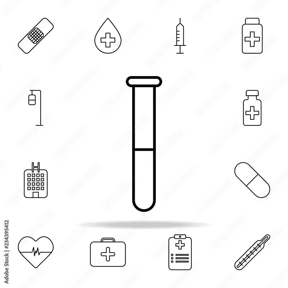 Poster pipette line icon. hospital icons universal set for web and mobile