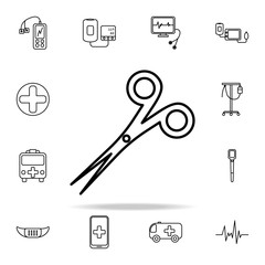 medical scissors line icon. Hospital icons universal set for web and mobile