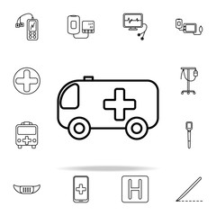 Ambulance line icon. Hospital icons universal set for web and mobile