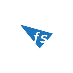 initial two letter fs negative space triangle logo