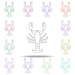 cancer illustration. Element of sea animal for mobile concept and web apps. Thin line cancer illustration can be used for web and mobile. Premium icon on white background