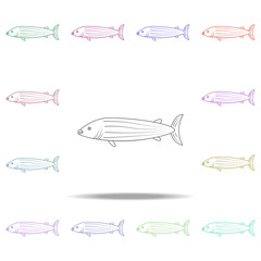 a fish illustration. Element of sea animal for mobile concept and web apps. Thin line a fish illustration can be used for web and mobile. Premium icon on white background