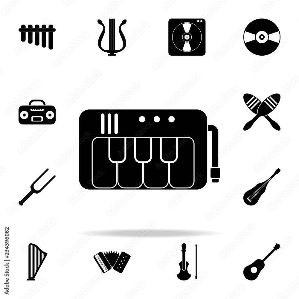 Poster mini synthesizer icon. music icons universal set for web and mobile
