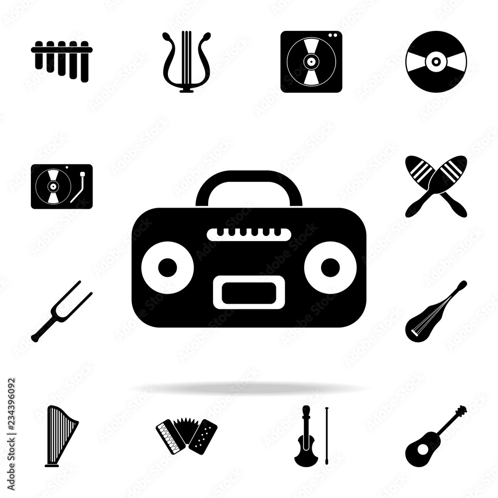 Poster record player icon. music icons universal set for web and mobile