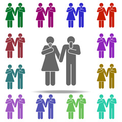 lovers eat sweets icon. Elements of People in love in multi color style icons. Simple icon for websites, web design, mobile app, info graphics