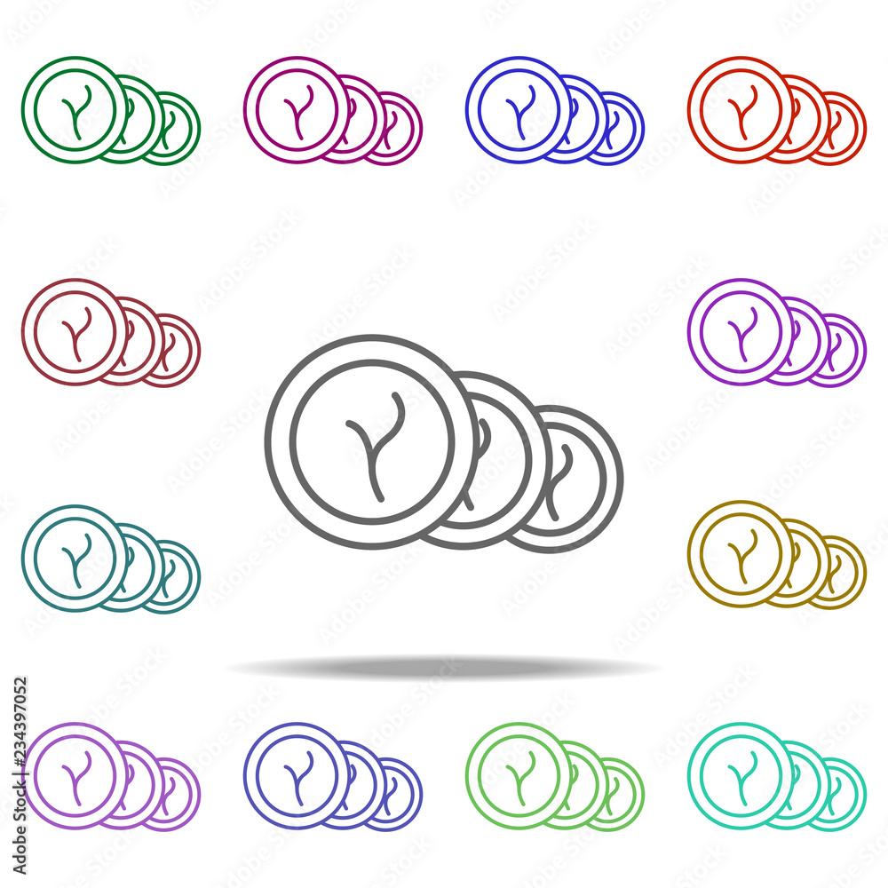 Poster land outline icon. elements of restaurant in multi color style icons. simple icon for websites, web 